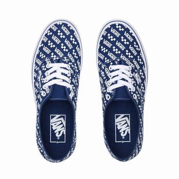 Damske Tenisky Vans Logo Repeat Authentic Modre/Biele VA01XHVWL